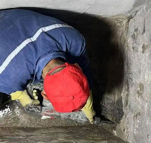 汪场镇电缆沟堵漏